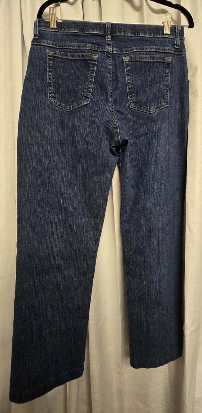 Riders Women's Size 10W Blue Dark Wash Classic Fit Denim Jeans 5-Pocket - Picture 8 of 8